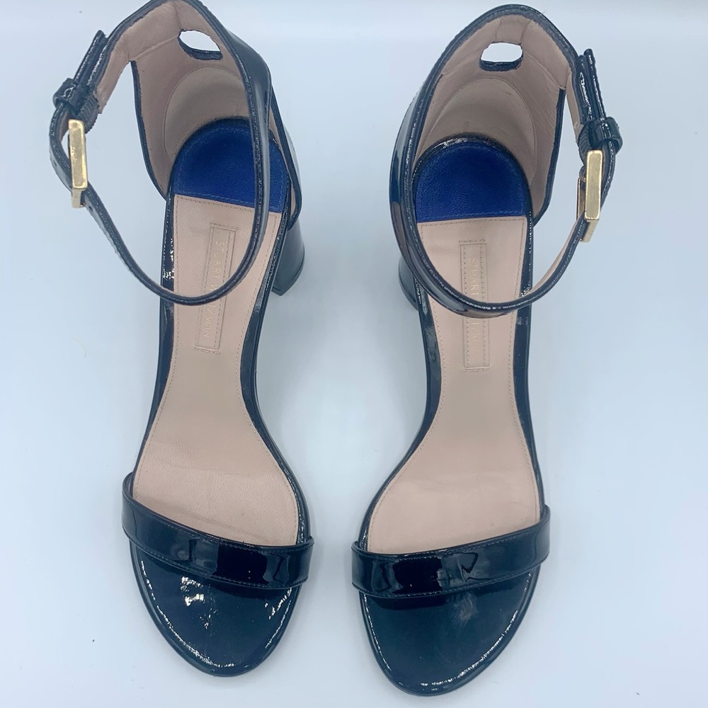 Stuart Weitzman Patent leather black sandals